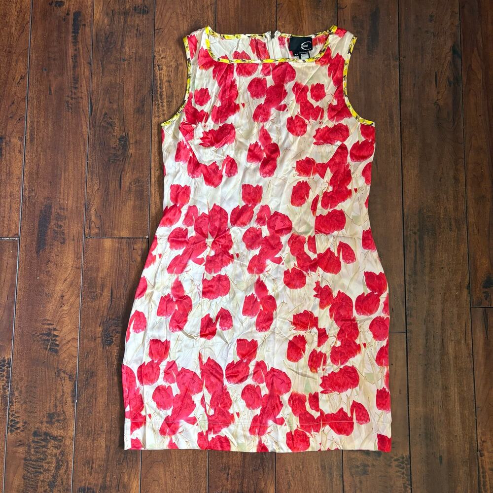 JustCavalli Roberto Cavalli Sheath Dress Womens 44 Silk Luxury Italy Floral